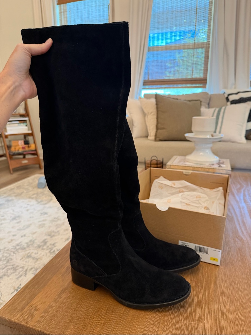 Born Black Suede Over-the-Knee Boots